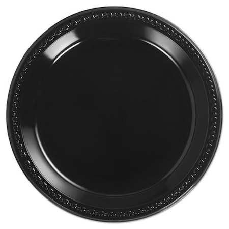 Huhtamaki 10.25 in. Heavyweight Plastic Plates Round, Black HUH 81410